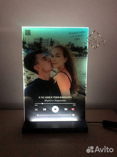 Подставка с подсветкой под Трек на стекле А4