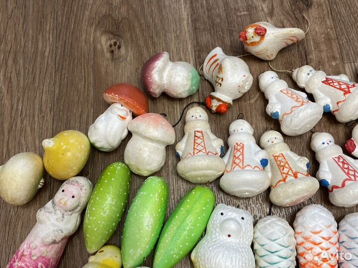 Елочные игрушки СССР пенопласт