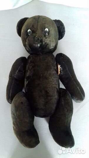 Мишка плюшевый на дисках, вата, СССР 1950-е гг