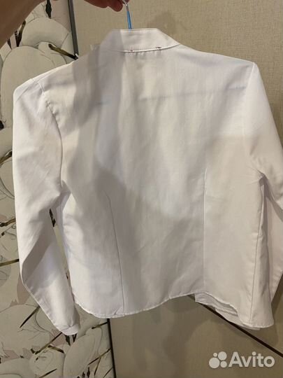 Рубашка, блузка белая 128