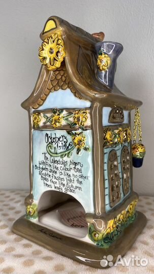 Подсвечник керамический домик