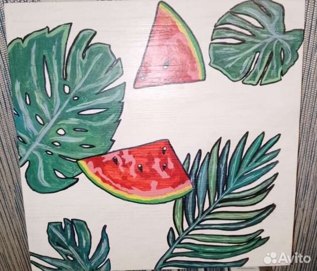 Панно 40*40 акрил, дерево