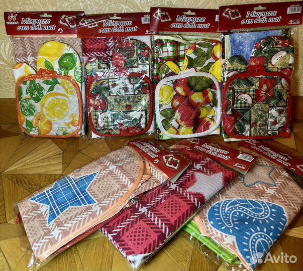 Набор фартук рукавичка прихватка для горячего