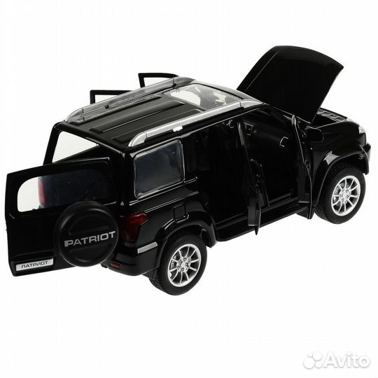 Модель УАЗ Патриот черный 18 см