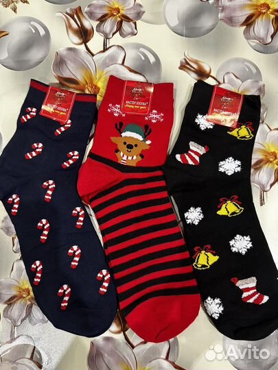 Мужские новогодние носки