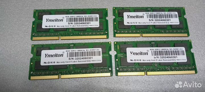 Оперативная память DDR3 4 - 8 гб sodimm