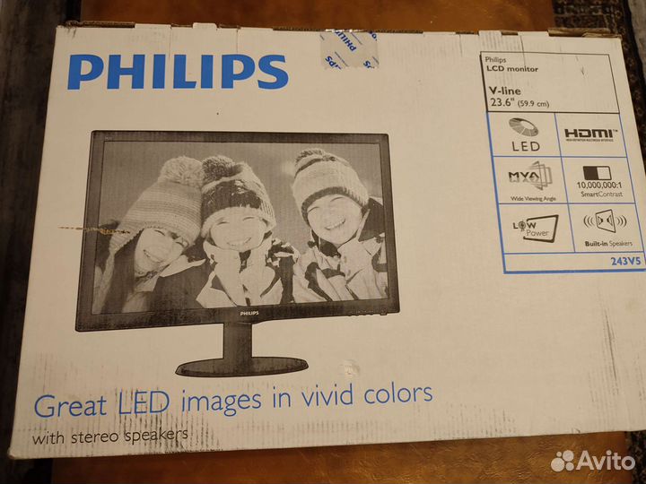 Новый монитор 23.6 Phillips 243v5