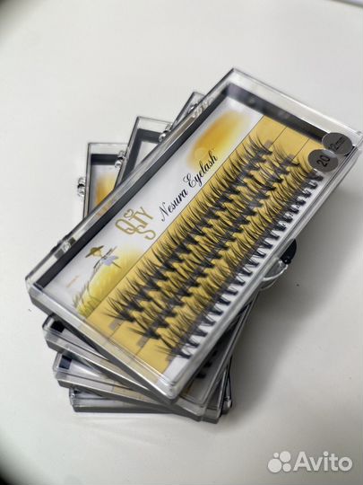 Пучковые ресницы 10 и 12 мм