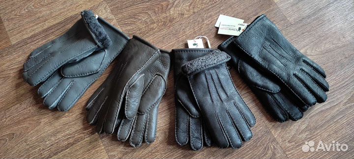 Перчатки из овчины натуральная кожа и мех