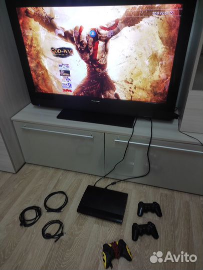 Sony PS3 Slim 500gb Прошитая + Онлайн 4.90