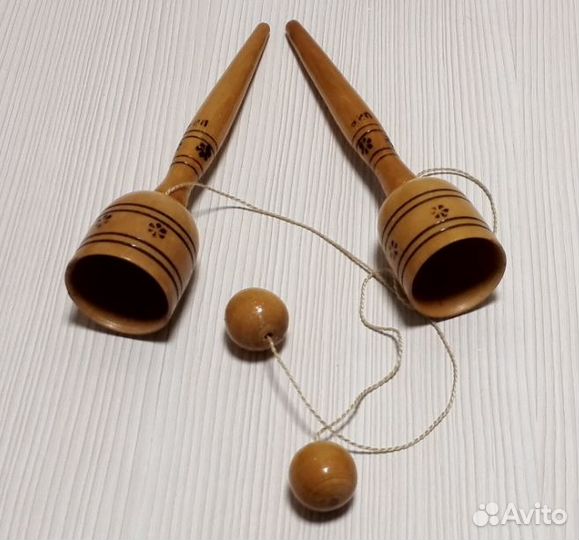 Игра Бильбоке СССР 1988 год Шарик на Шнурке Дерево