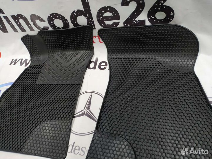 Коврики в салон резиновые евроборт соты Accent