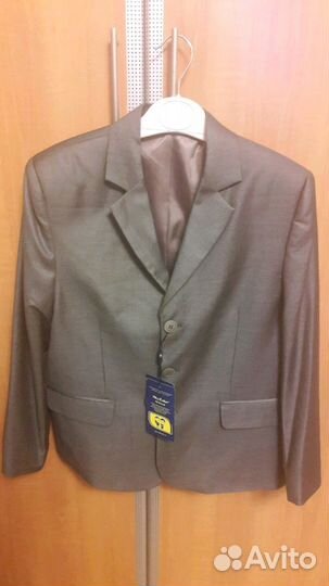 Пиджак светло-серый, рост 140