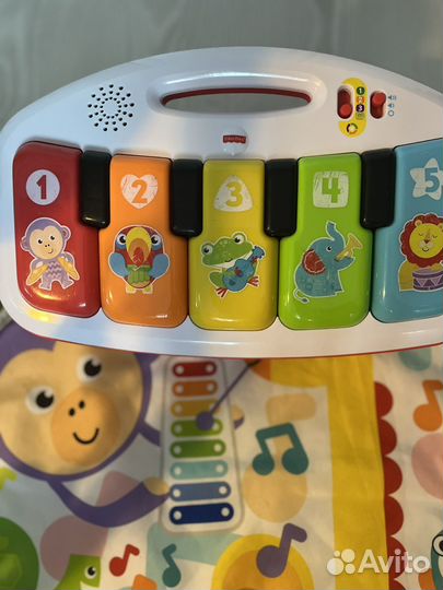 Музыкальный коврик пианино fisher price
