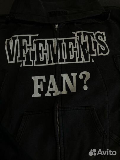 Зип худи vetements fan