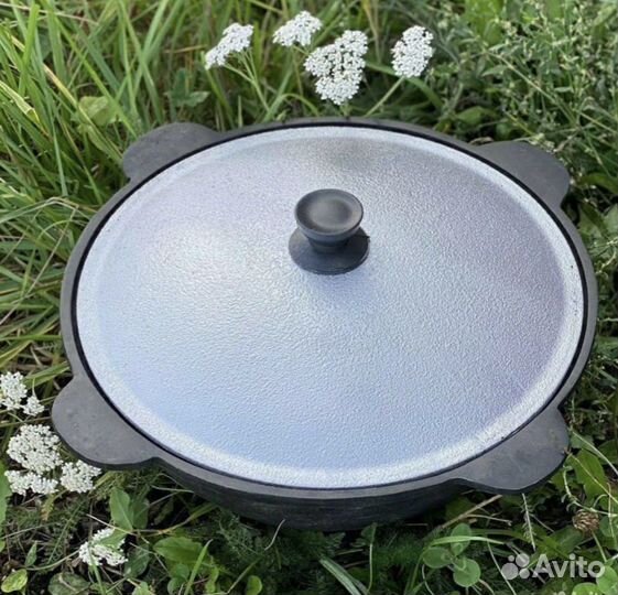 Казан чугунный с печкой