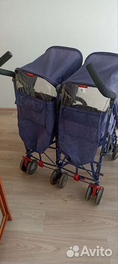 Прогулочная коляска трость для двойни