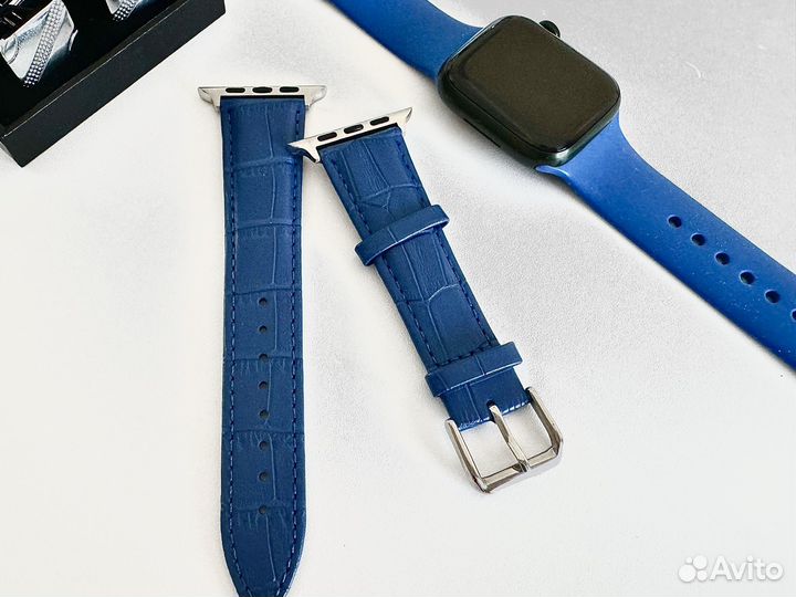 Ремешок apple watch 42 44 45 кожаный