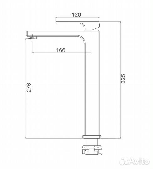 Золотой смеситель для раковины Gappo G1017-32