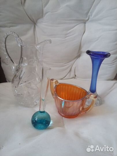 Посуда цветное карнавальное стекло