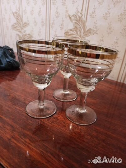 Фужеры стекло и хрусталь СССР