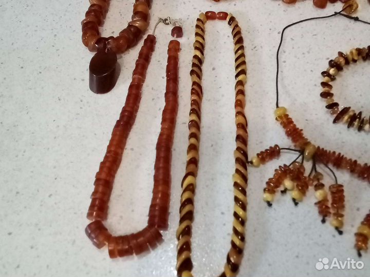 Бусы из янтаря СССР