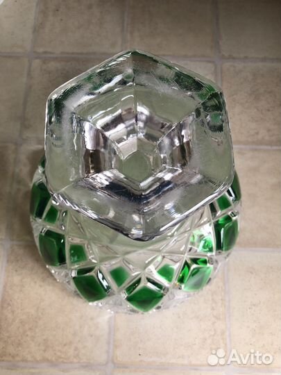 Ваза для фруктов на ножке хрусталь