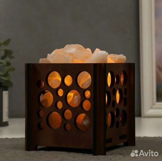 Солевая лампа корзинка 