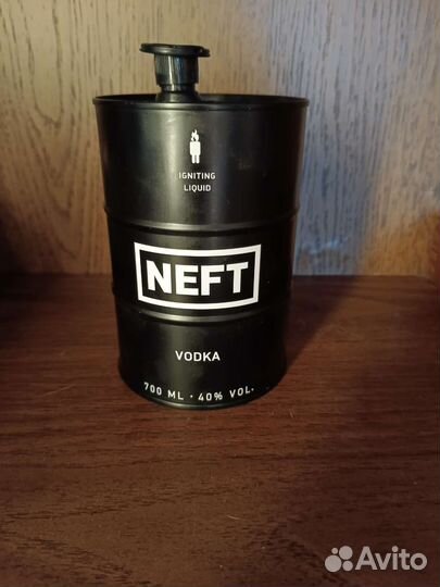 Банка сувенир из под водки Нефть черная