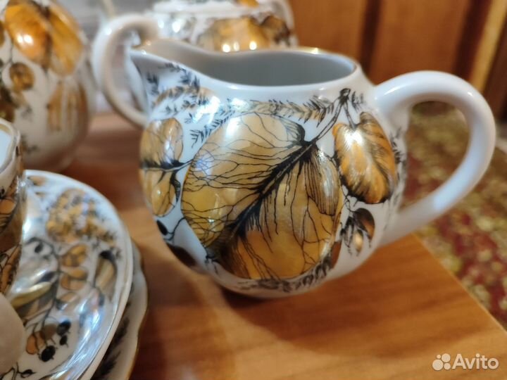 Чайный сервиз фарфоровый лфз золотая осень