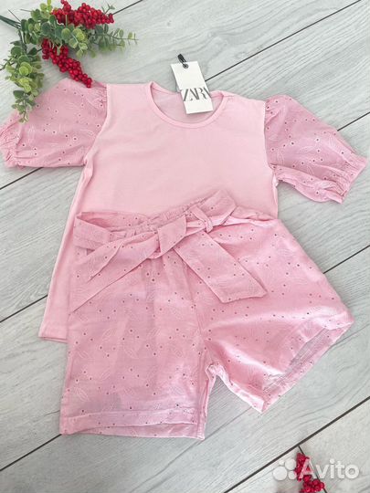 Летний костюм на девочку 116, zara