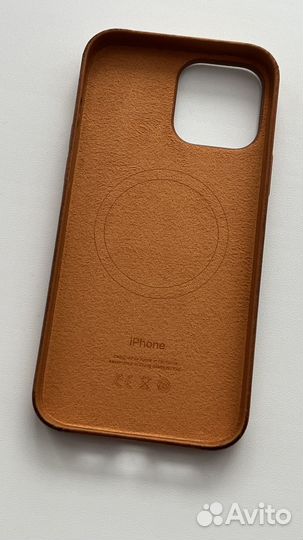 Чехол iPhone 13 pro max (про макс) кожа leather
