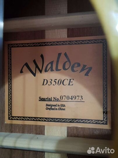 Гитара электроакустическая walden D350CE