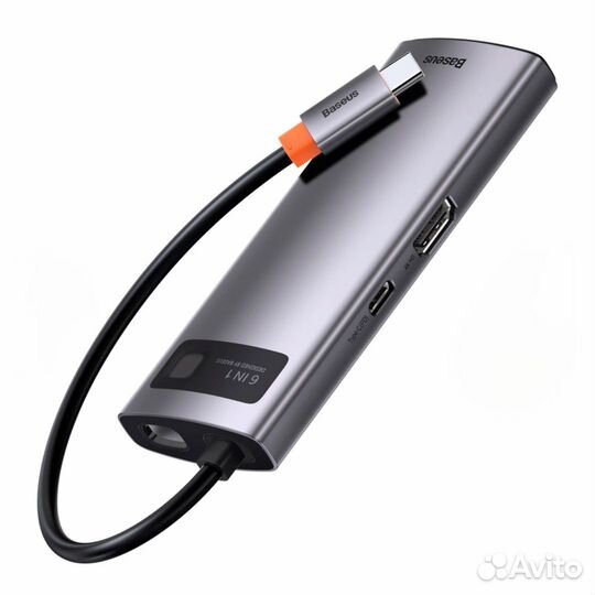 Хаб Baseus Metal Gleam Series 6-in-1