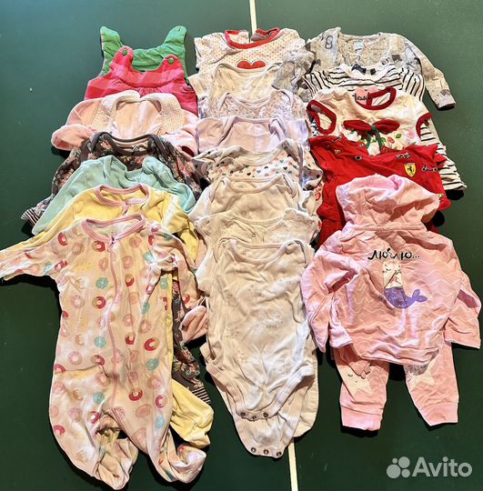 Бодики, слипы, костюмы для девочки 56,62,68,74