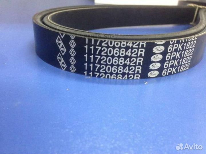 Renault 117206842R Ремень приводной Logan/Largus/Duster 6PK1822 ор.8200598964/117206842R