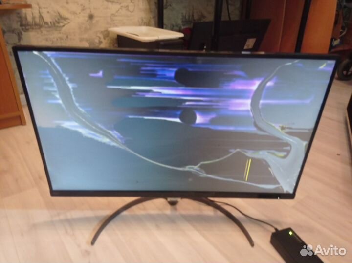 Монитор Philips 276e8f на запчасти, разбита матриц