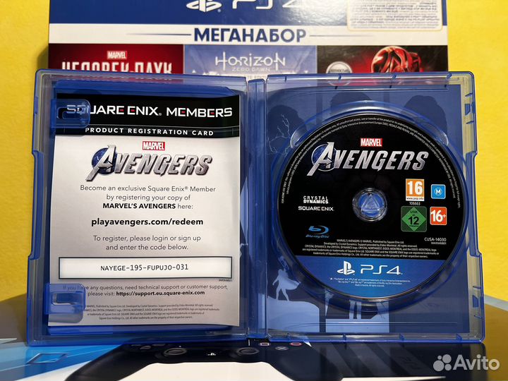 Диски на ps4 Marvel Avengers