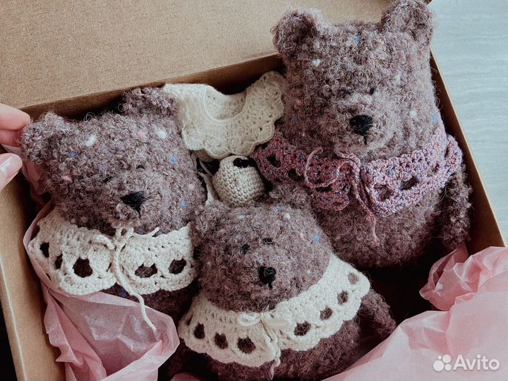 Вязаные мишки Тедди