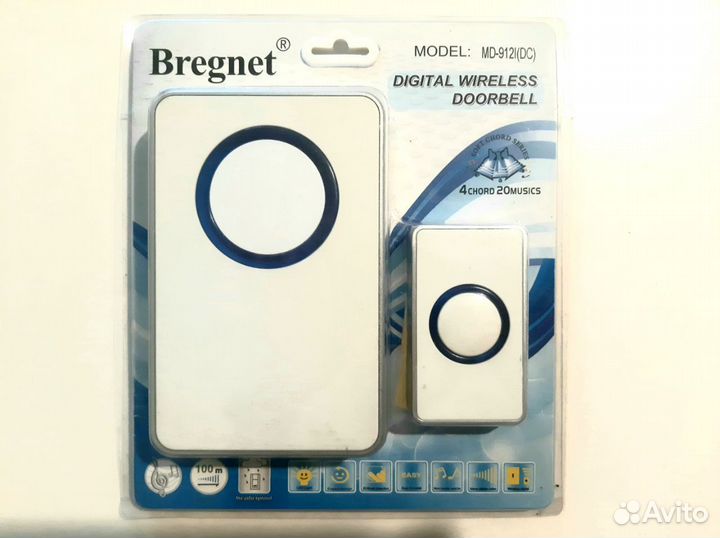 Беспроводной, цифровой влагозащищённый звонок