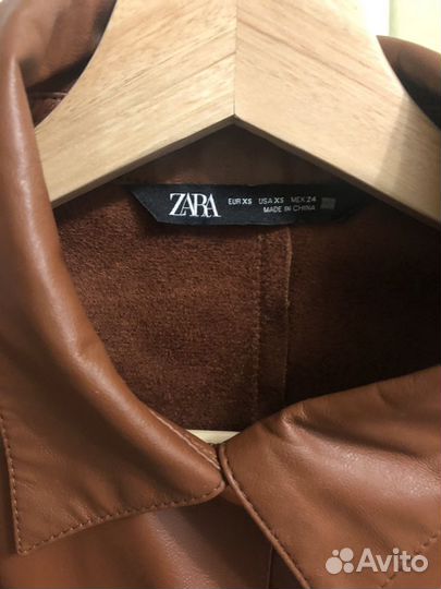 Кожаное платье zara