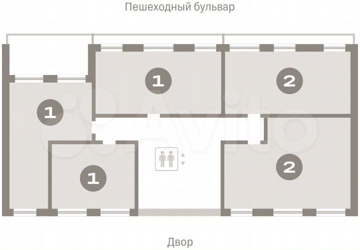 2-к. квартира, 57,8 м², 8/9 эт.