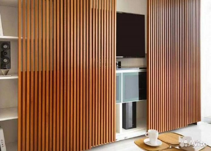 Реечные раздвижные перегородки на заказ