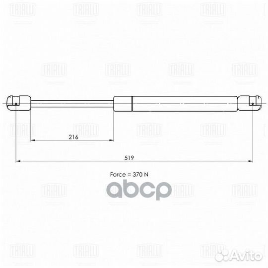 Амортизатор (упор) для а/м Renault Sandero (08)