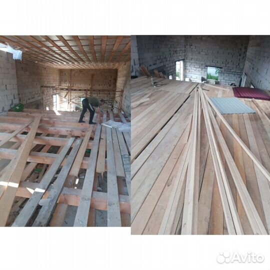 Бригада рабочих выполнит работы по укладки кровли