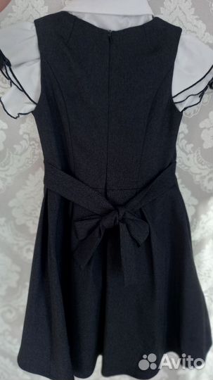 Сарафан школьный серый