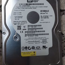 3 HDD WD1600aajs - 22PSA0 (160Gb) б/у