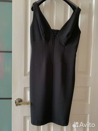 Платье черное коктейльное р.48