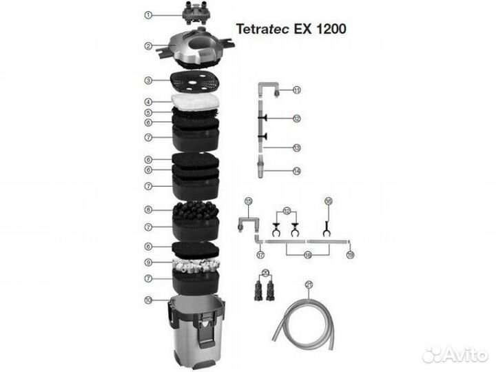 Насос-фильтр для аквариума tetra 1200 б/у