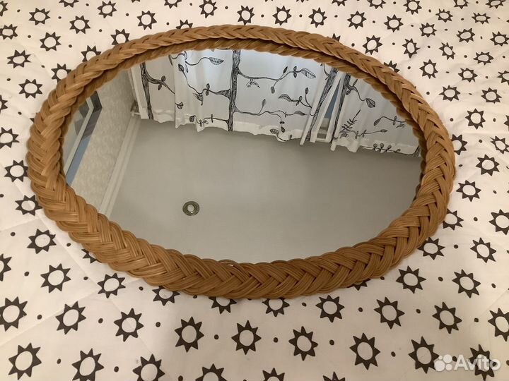 Зеркало из натурального ротанга икеа